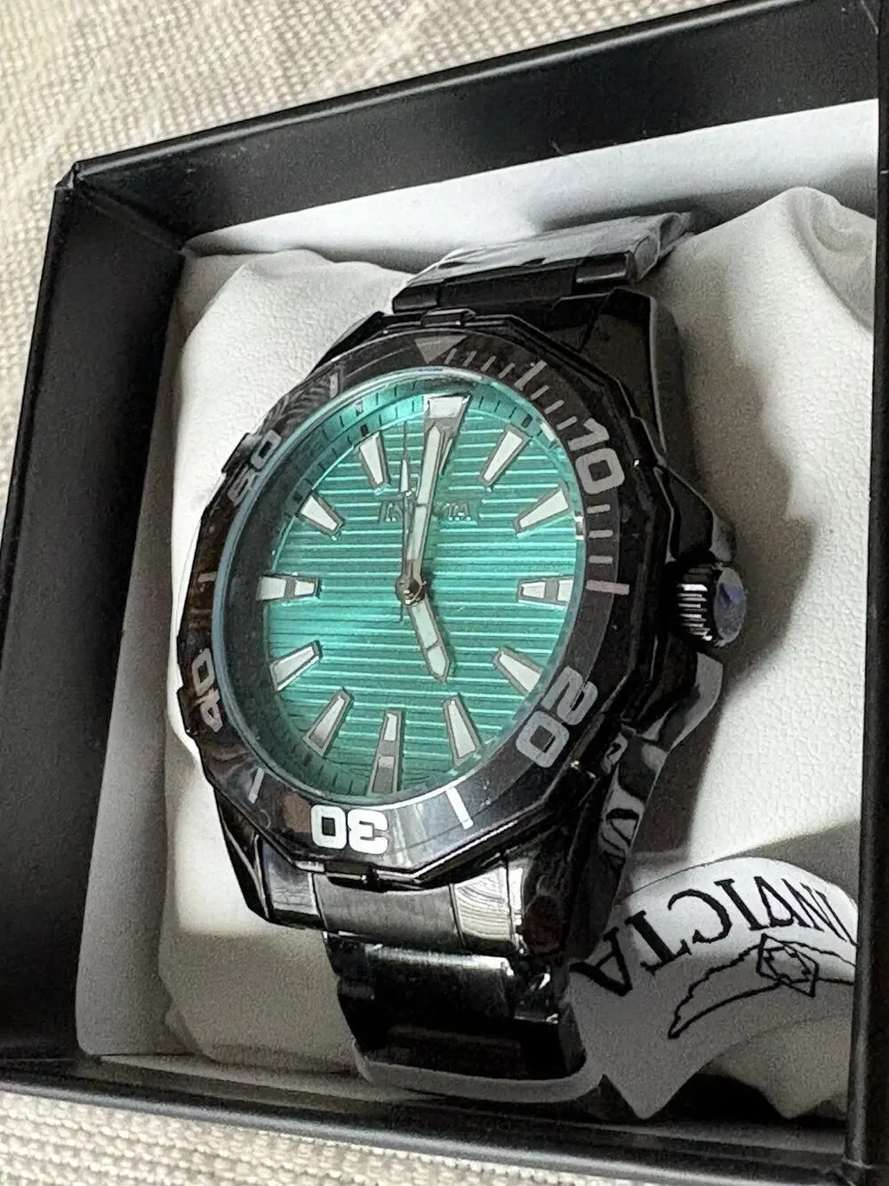 Invicta Diver Meridian Men’s Watch 46mm Black Light Blue Dial New In Box 79017